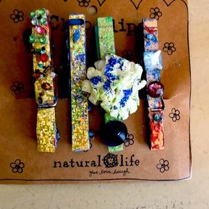 Mimi holders , made of wood and hand crafted, glitter